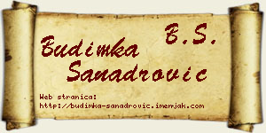 Budimka Sanadrović vizit kartica